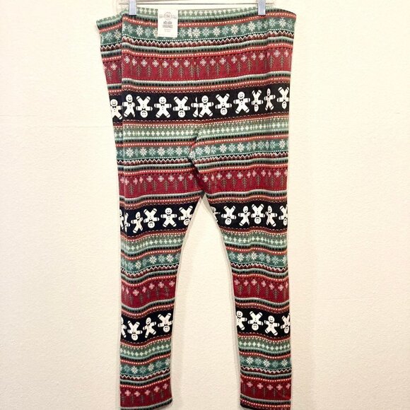 𝅺NWT Plus Size SO 1X Hatchi Holiday Leggings Gingerbread - Picture 4 of 8